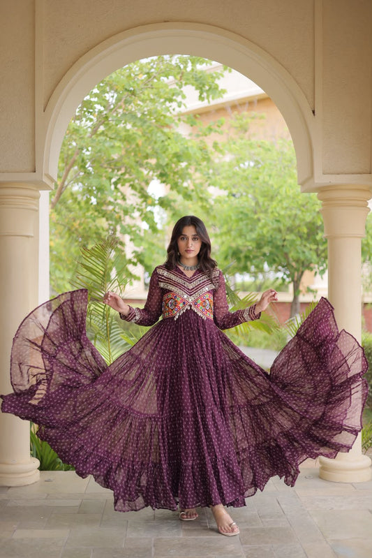 Sutra D02 Wine Gown