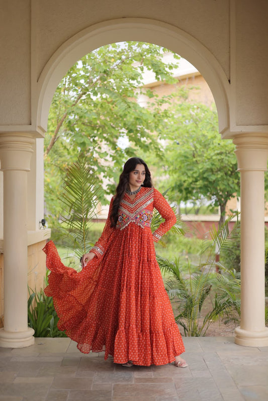 Sutra D02 Orange Gown