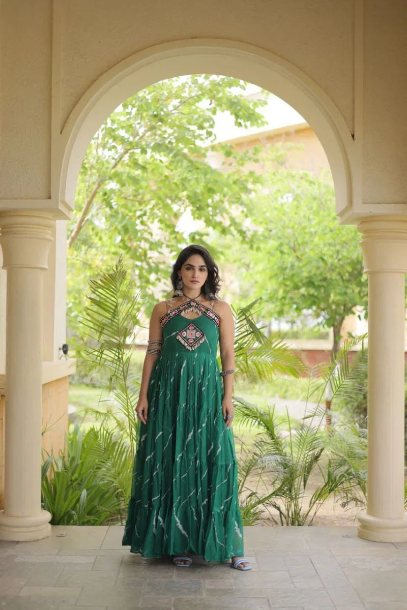 Ojas D04 Green Gown
