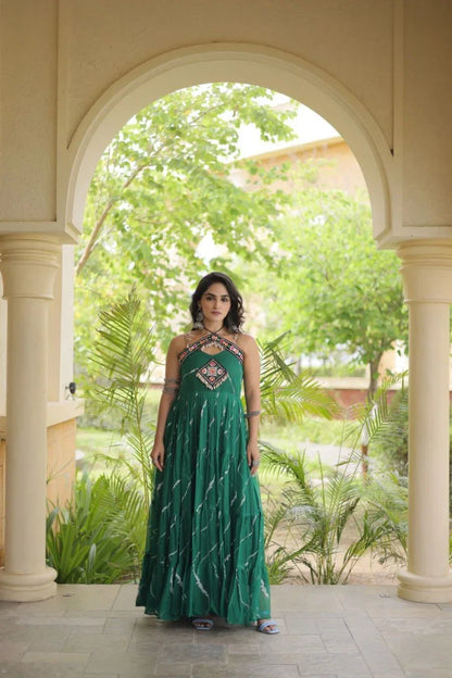 Ojas D04 Green Gown