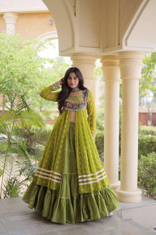 Ojas D06 Green Indo-western