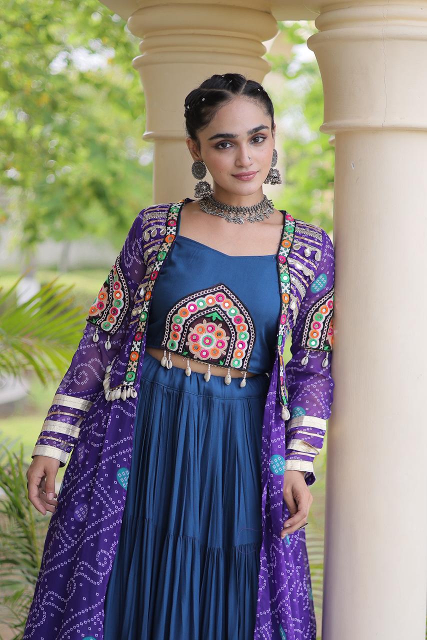 Ojas D10 Blue Indo-western