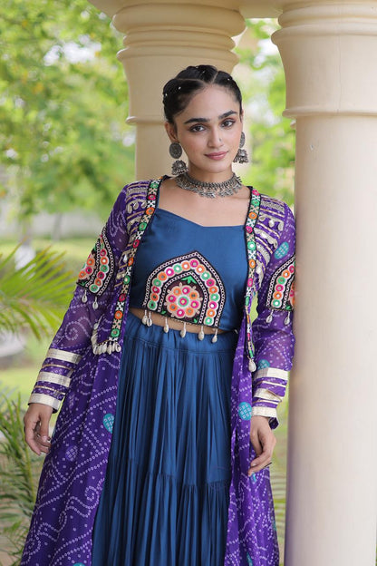 Ojas D10 Blue Indo-western