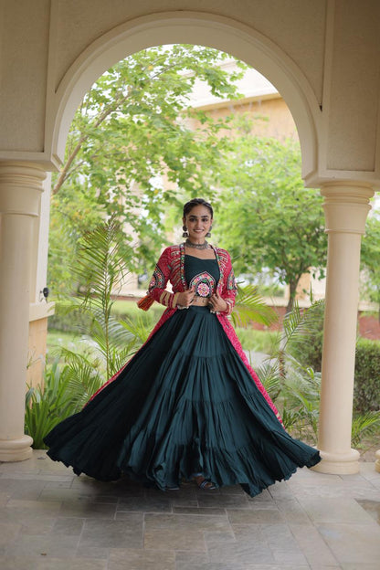 Ojas D10 Green Indo-western