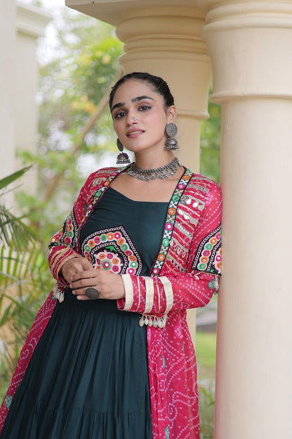 Ojas D10 Green Indo-western