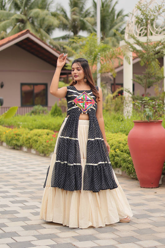 Ojas D07 Black Indo-western