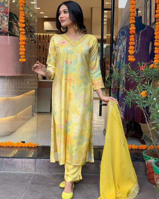 Matrut  | Krupa Yellow Straight  Suit