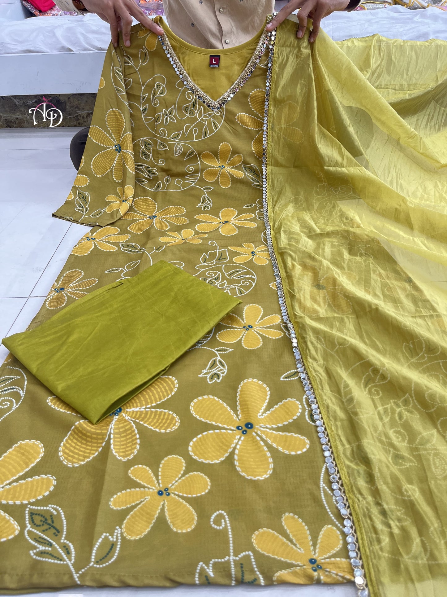 Matrut  | Floral Joy Green Straight Suit