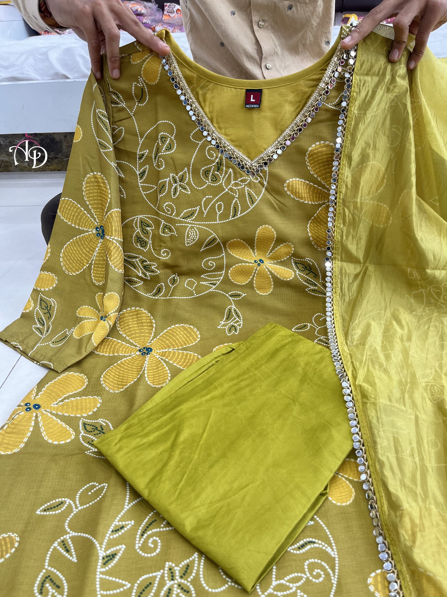 Matrut  | Floral Joy Green Straight Suit