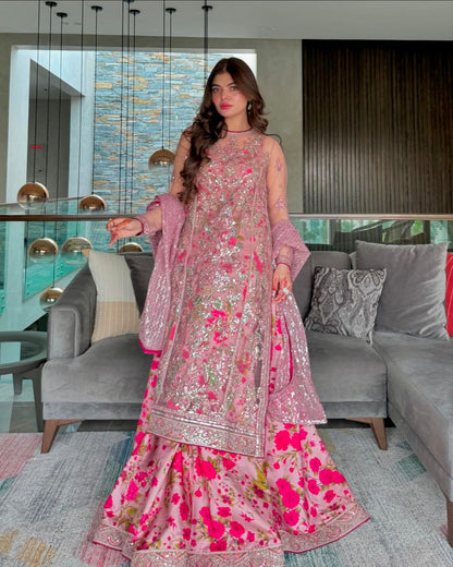 Matrut  |  Roop Net Pink Gown