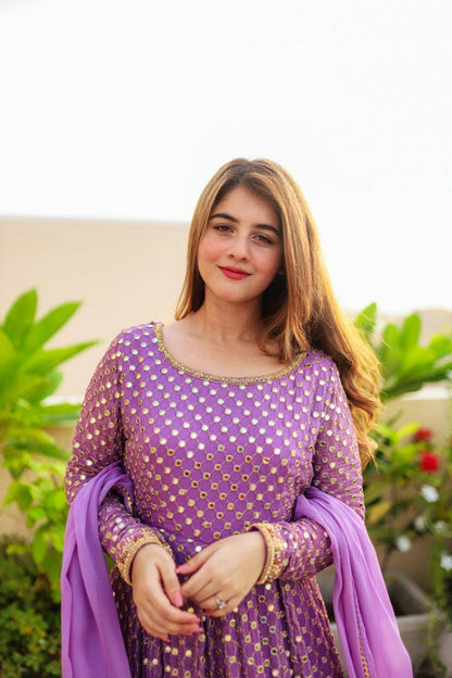 Matrut | Kashish Purple Polka Gown