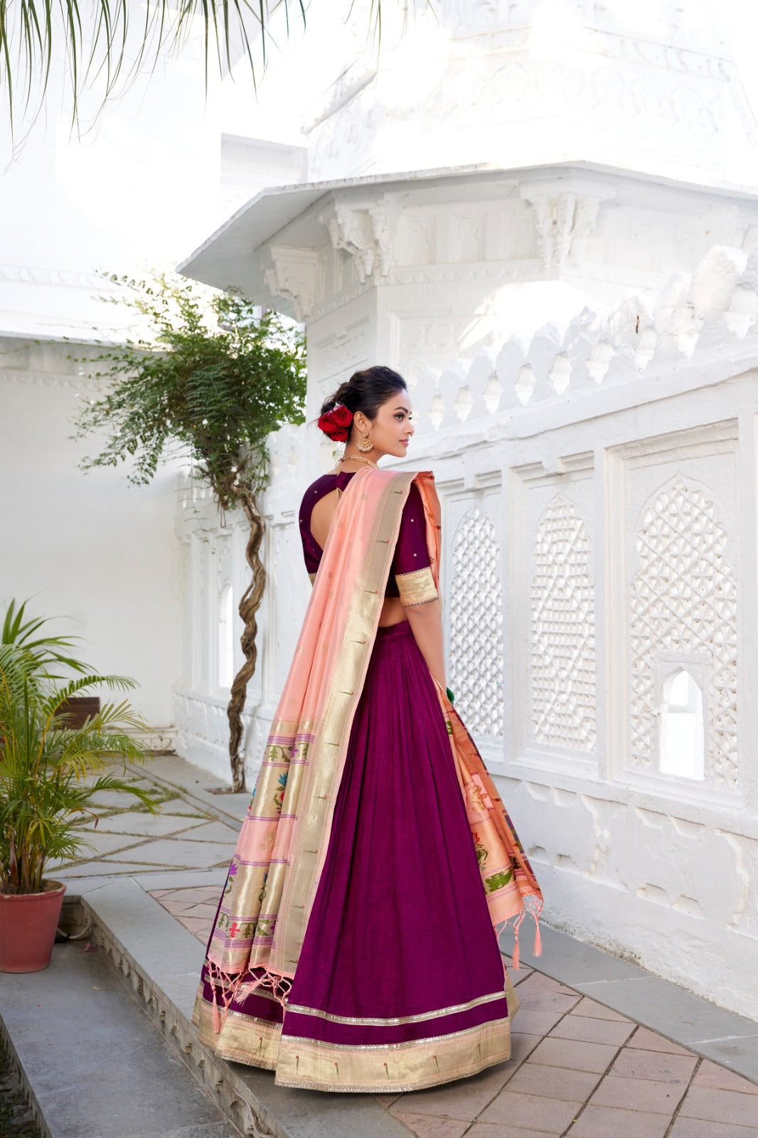 Matrut | Pranathi Wine Lehenga