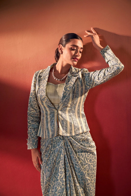 Lumina Blue Indo-western