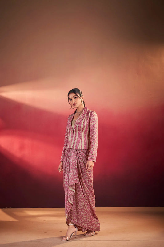 Lumina Pink Indo-western