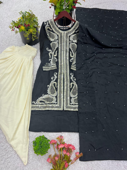 Matrut  | NSR Black Dhoti Suit