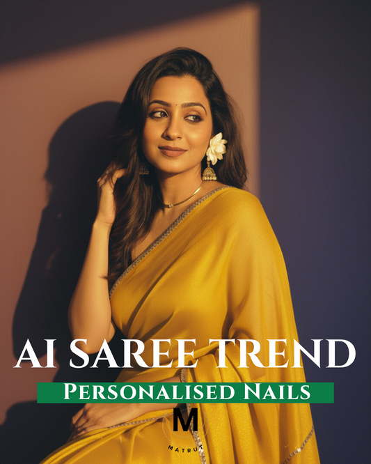 AI Saree Trend Nails