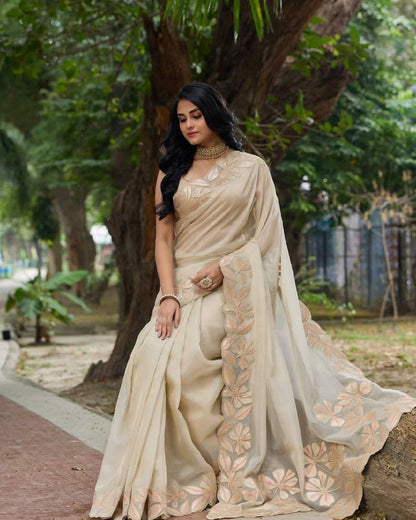Matrut | Melody Soft Gold Saree