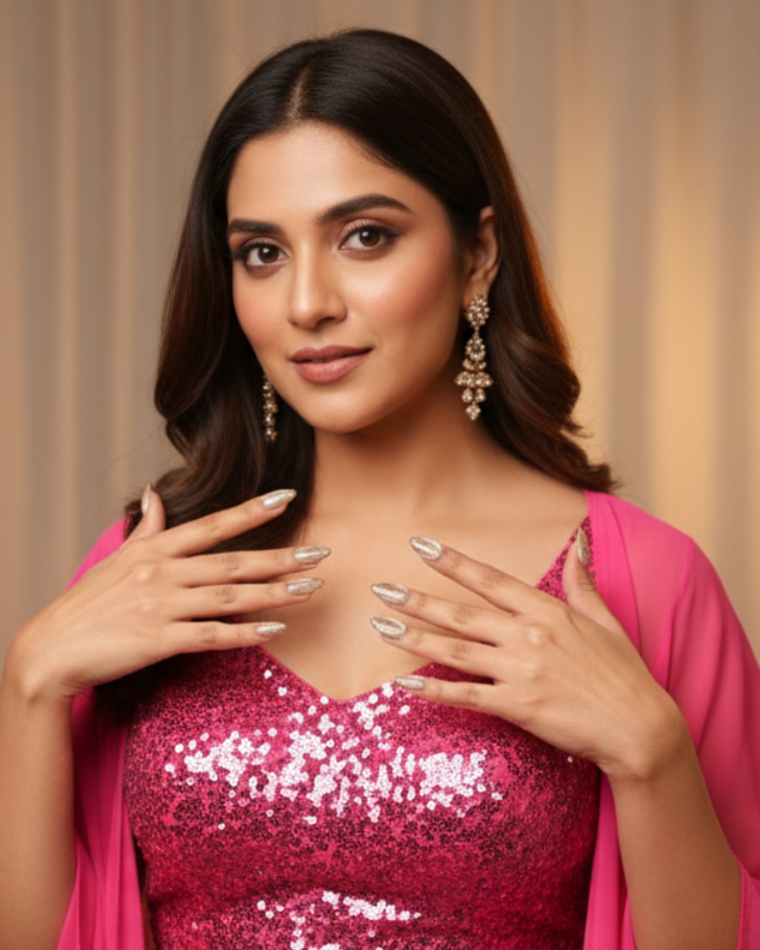 Matrut | [SOFT BLUSH & CAT EYE] - Ready-To-Wear Nails Combo Set