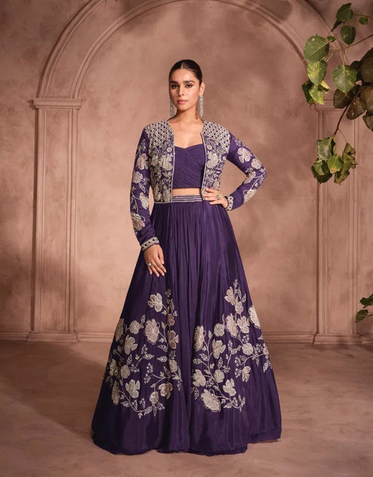 Matrut  | Mannat Purple Lehenga Set
