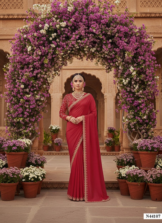 Matrut | Karwa Chauth Edit Red Saree - 007