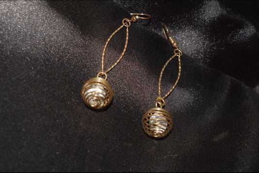 Gold Humpty Dangler Earrings