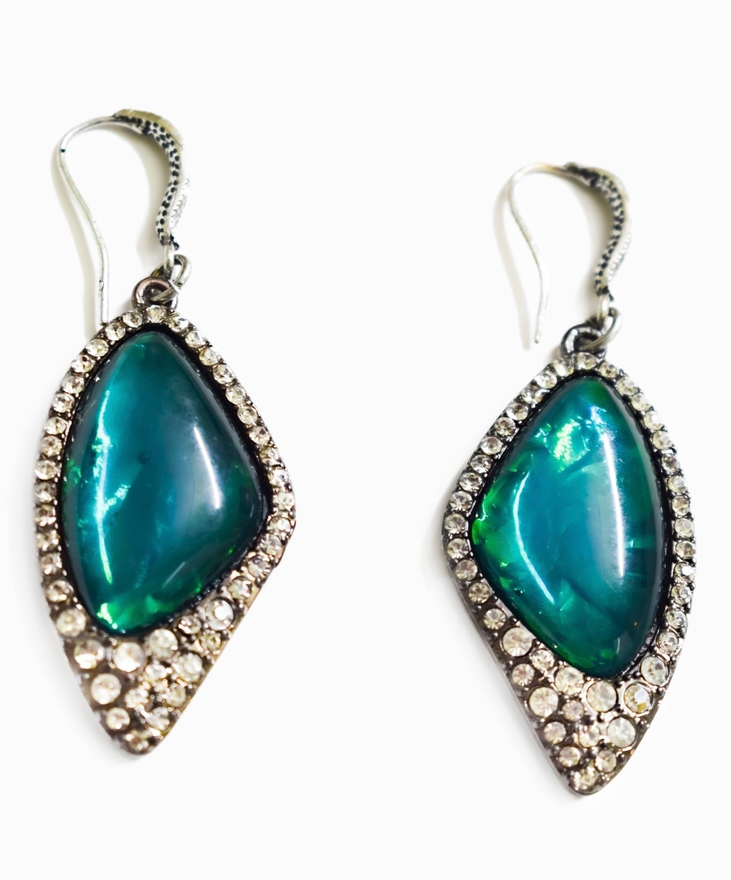 Gigantic Emerald Stone Earrings