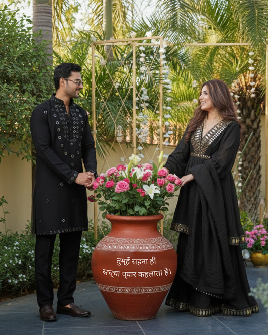 Matrut | [Shubh & Rajya] Black - Couple wear