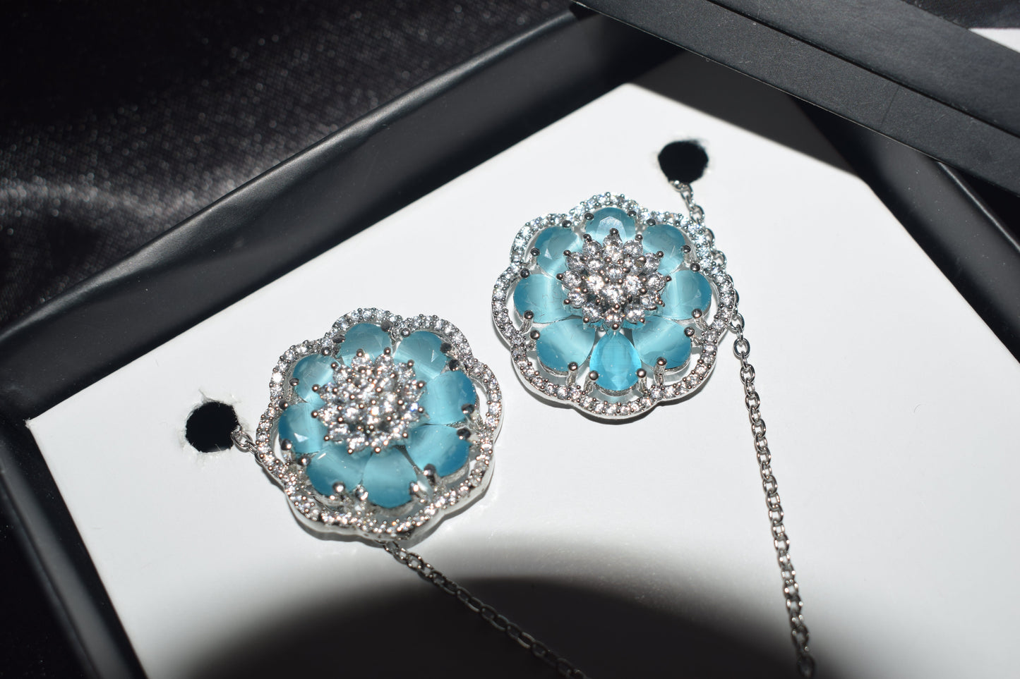 Blue Blossom Pendent Set