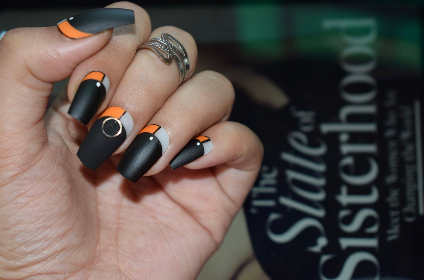 Black Glamdust Nails