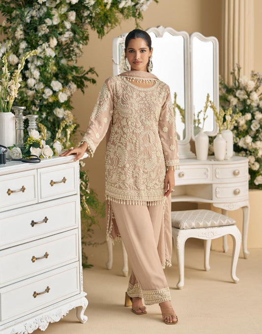 Matrut  | Sana Nude Pink Palazzo Suit