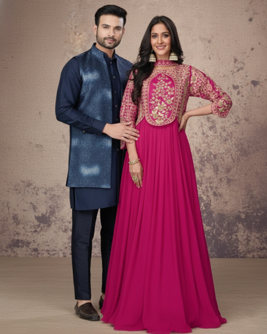 Matrut | [Urban Threads & Opal] Navy-Pink - Couple wear