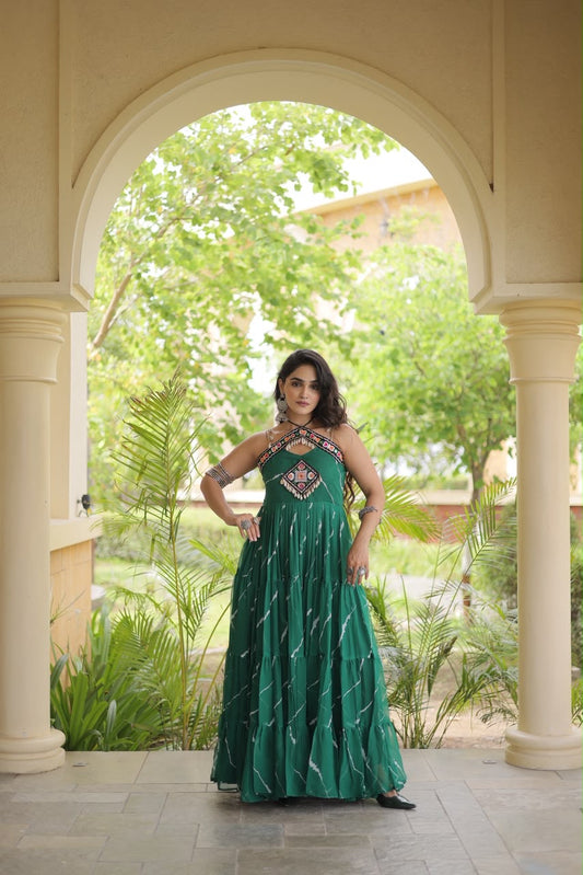 Ojas D04 Green Gown