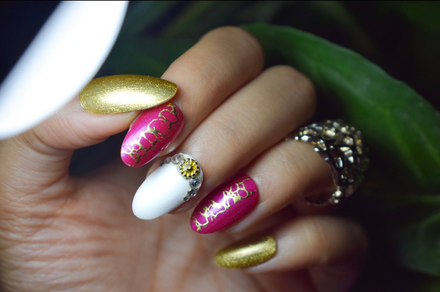 Pink Lustre Nails