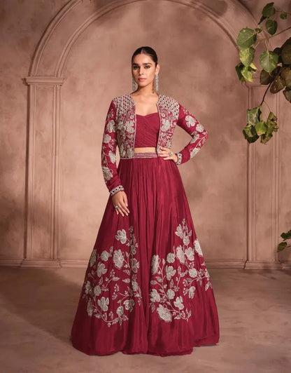 Matrut  | Mannat Red Lehenga Set