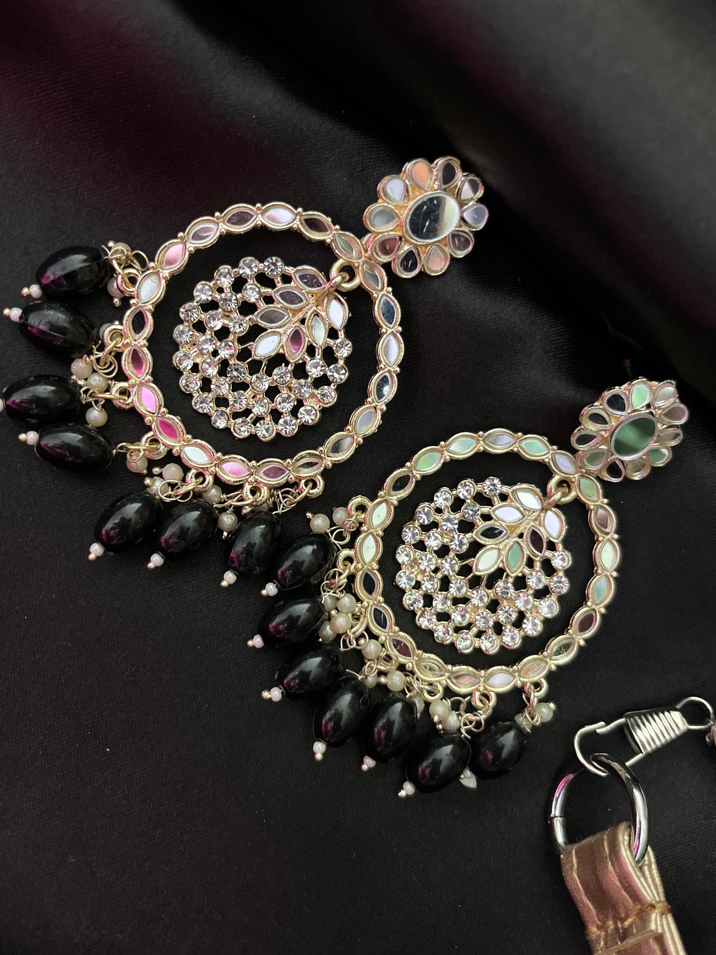 Chandbali Earrings (Black)