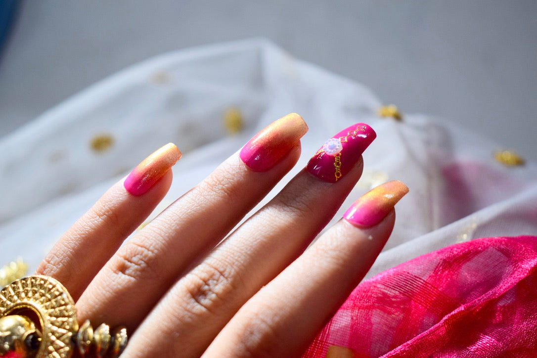 Exuberant You on Fire Nails freeshipping - LYNSAYNAILS