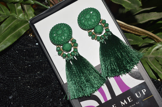 Green earrings