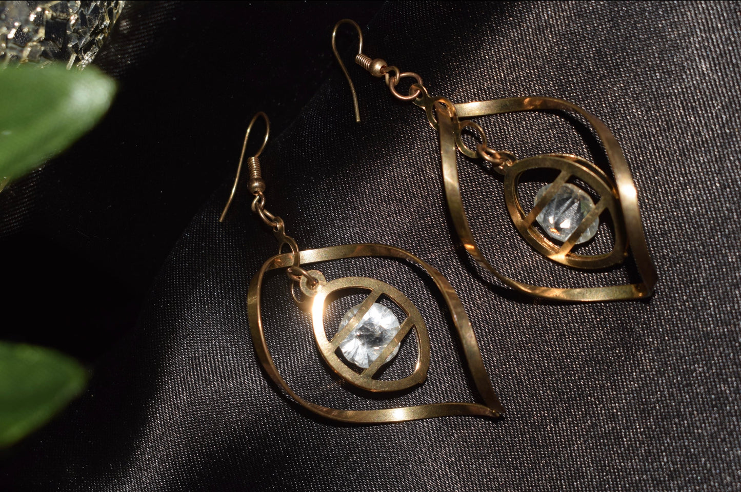 Gold Leaf Cut Earrings