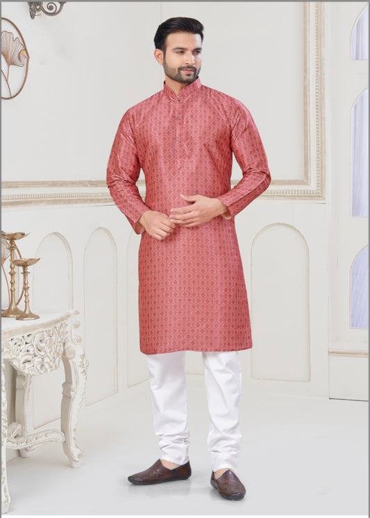Matrut | Lofty Rusty Pink Kurta Set