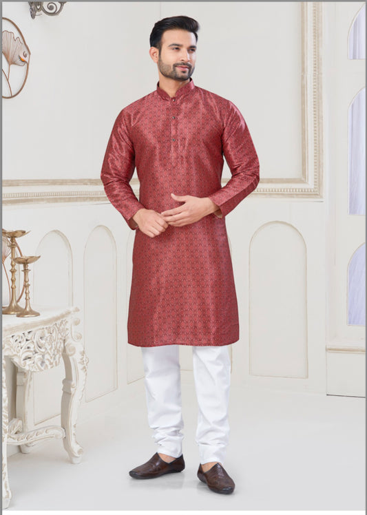 Matrut | Lofty Rusty Maroon Kurta Set