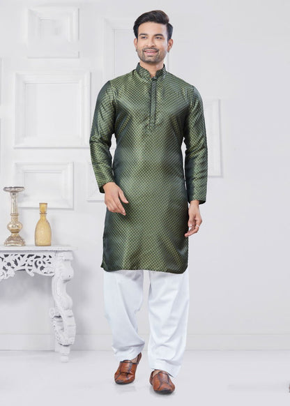 Matrut | Rangoon Dark Green Kurta Set