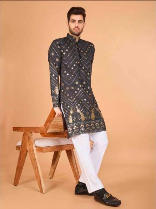 Matrut | Rudra Grey Kurta Set