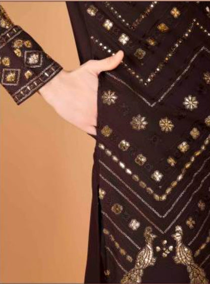 Matrut | Rudra Brown Kurta Set