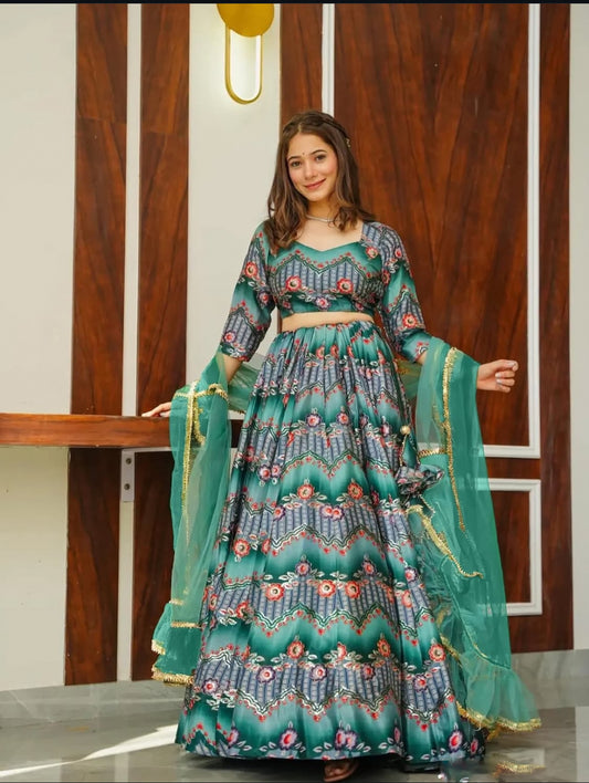 Matrut | Sacred Sea Green Lehenga
