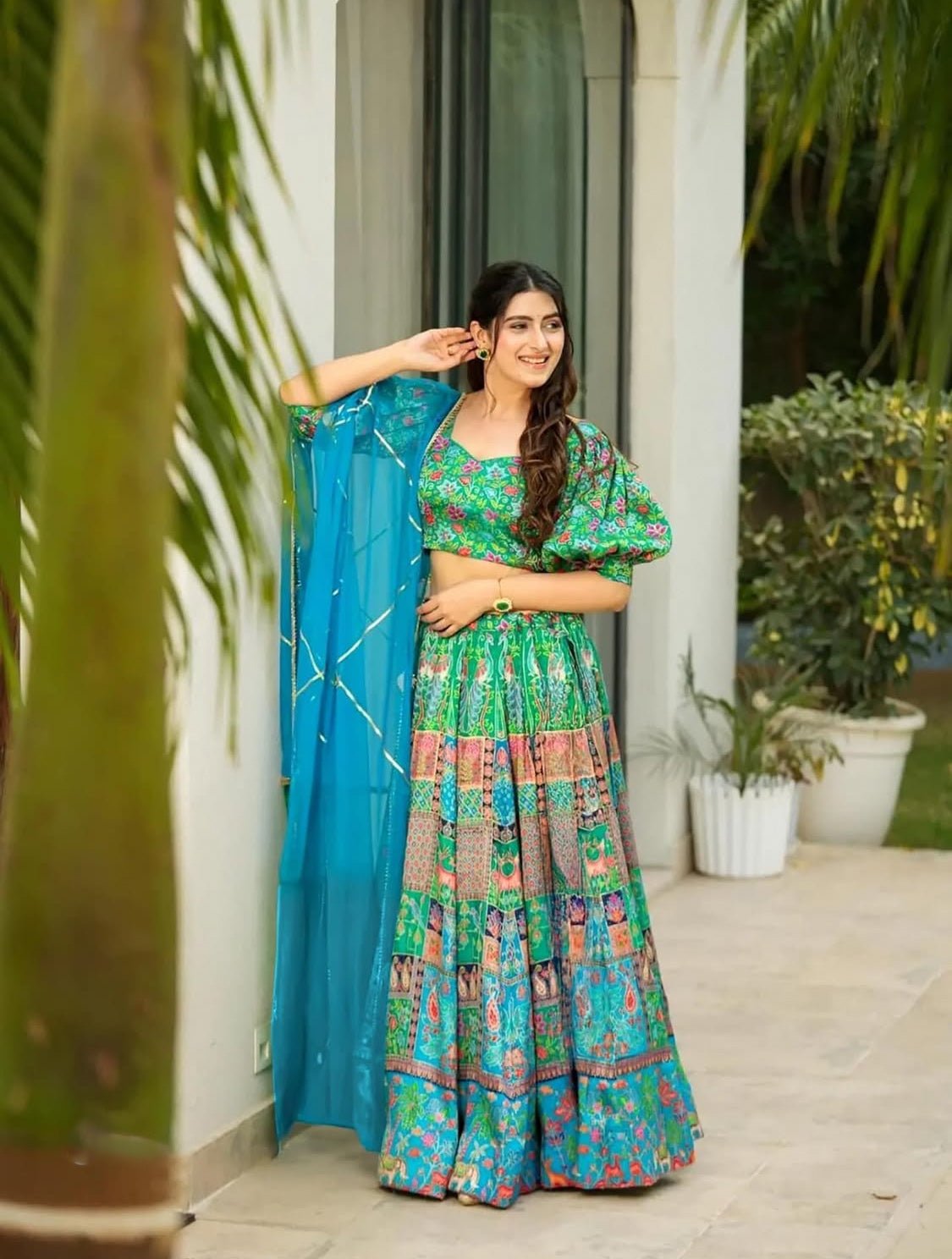 Matrut | Sacred Blue-Green Lehenga