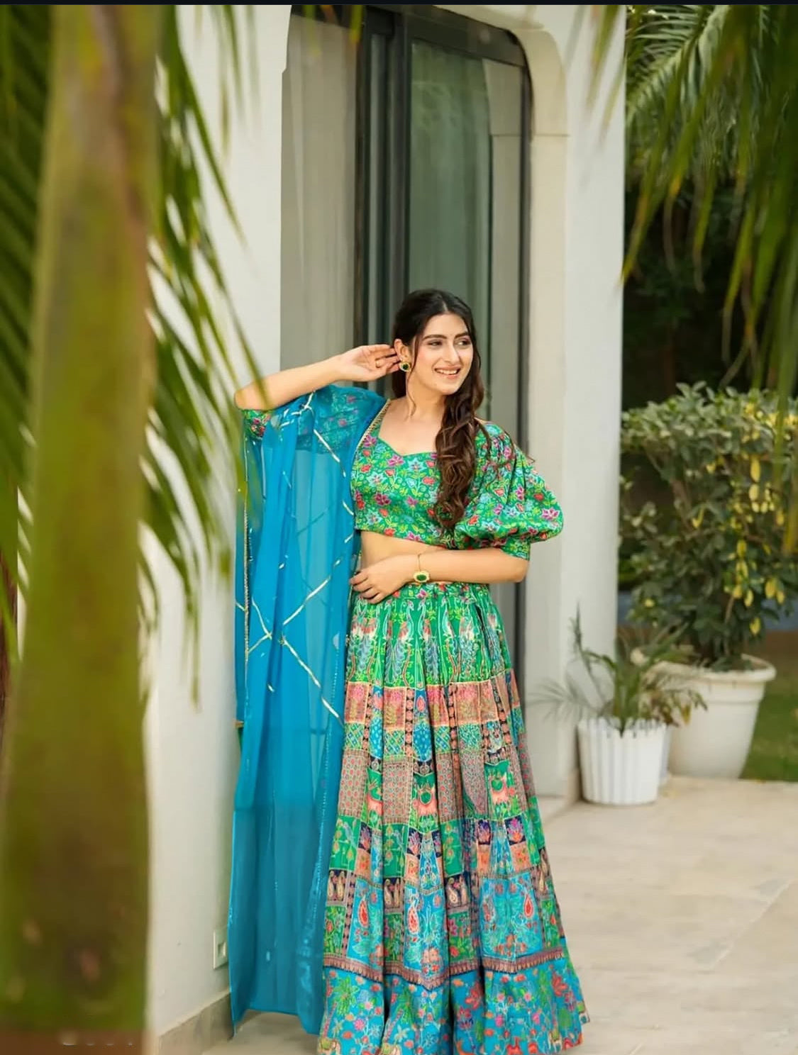 Matrut | Sacred Blue-Green Lehenga