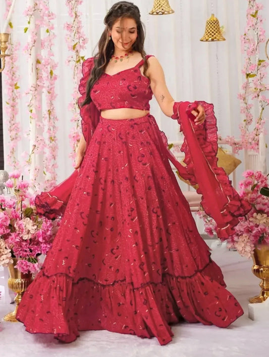 Matrut | Samundar Maroon Lehenga
