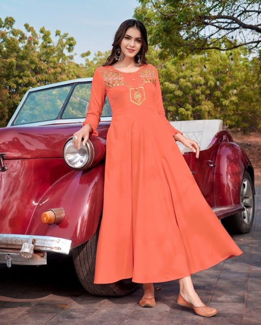 Matrut | Ravia Peach Gown