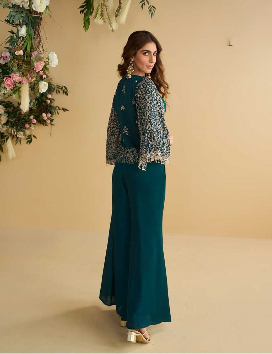 Matrut | Nitya Peacock Blue Trio Set