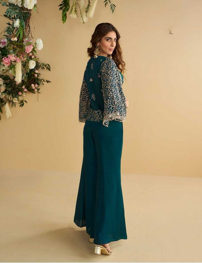 Matrut | Nitya Peacock Blue Trio Set